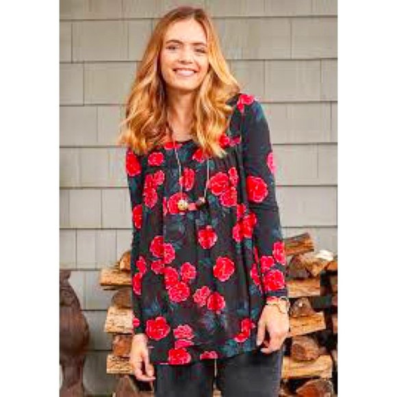 Matilda Jane Tops - Matilda Jane Women’s Top Long Sleeved Flowy Roses Medium